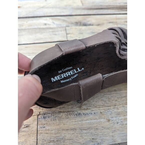 Merrell District Mahana‎ Sandals women's size 8 brown criss cross strappy ankle - Picture 6 of 9